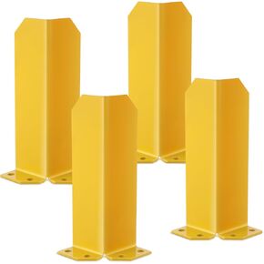 Zonon 2 Pcs 12 Inch Pallet Rack Post Protectors Safety Yellow Steel Pallet Rack Guard Frame Edge Protectors (Stripe) in Kuwait