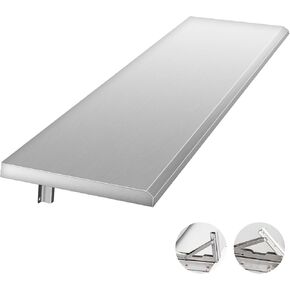 Concession Shelf 72" L X 12" W, Stainless Steel Drop Down Folding Serving Food Shelf Stand Serving for Concession Window, BBQ Working Table, Restaurant in Kuwait