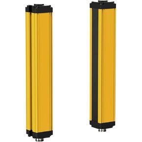 Safety Light Curtain Sensor 20mm Resolution Intermediate Relay Output Industrial Grating Barrier Protection Device 24V DC(20MM Pitch 14 Beam) in Kuwait