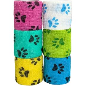 Self Adhesive Bandage, Multi-Color Cohesive Wrap, Flexible Athletic Tape for Sports Support, Wound Dressing and Veterinary Use (4pcs in 4 Colors, 3 Inch) in Saudi Arabia