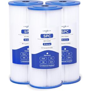 استبدال خرطوشة فلتر مياه بئر الرواسب المطوية 20 ميكرون 20 ميكرون من FXHSC لـ ECP20-BB، S1-BB، W20CLHD، SPC-45-1020، AO-WH-PREL-RP، WHKF-WHPLBB، WFHDC3001 (عبوة من 3) in Kuwait