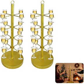2 قطعة حامل شجرة الكوكتيل معدني 4 طبقات 16 حامل حامل فلوت الشمبانيا حامل شجرة الكوكتيل الذهبي للمشروبات حامل شجرة مارتيني لحفلات الزفاف والحفلات والمناسبات واحتفالات أعياد الميلاد والحانات in Kuwait