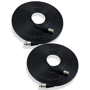 XLR Mic Cable Patch Cord - Male to Female, Professional Balanced Microphone Cable(50ft*2Pack) (50ft*2) in Kuwait