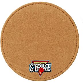 Strike Super Absorbent, Double-Sided Leather Bowling Shammy – Premium Cleaning Pad for Bowling Balls -Non-Scratch Oil Removing Bowling Towel - Round Soft Bowling Cleaner/Beige/TH in Saudi Arabia