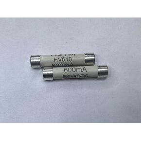 Ceramic Fuse (HV610), 600mA 600VAC/DC, 6x32mm for use in Multimeters (2pcs/pk) in Kuwait