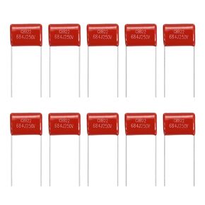 MECCANIXITY 20 Pcs Metallized Polypropylene Film Capacitors, CBB21/CBB22 250V 225J 2.2UF Capacitors Assortment Kit for Electronics Appliances and Energy Saving Lamps, Red in Kuwait