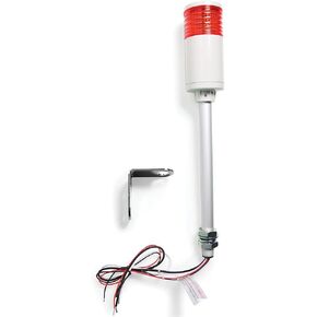 Signaworks Red LED Tower Light 120 VAC, Steady, Red - Andon Tower Light, 10 Inch Threaded Pole, Nuts and Right-Angle Bracket Only (NO Power Cord OR Controls Included) in Kuwait
