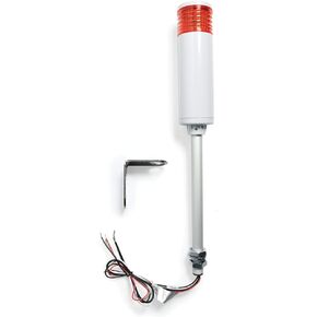 Signaworks LED Tower Light 120 VAC, Steady and Flashing, Red - Andon Tower Light, 10 Inch Threaded Pole, Nuts and Right-Angle Bracket Only - (NO Power Cord OR Controls Included) in Kuwait