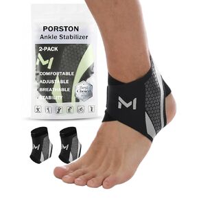2-Pack Ankle Brace for Men & Women,Adjustable Lace up Ankles Sock,Basketball Ankle Stabilizer with Straps,Orthopedic Compression Sleeve for Plantar Fasciitis Relief,Tendonitis,Sprained(Gray) in Saudi Arabia