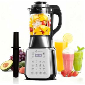 خلاطات زجاجية سعة 59 أونصة للمطبخ مع مكبس، محضر طعام عالي السرعة بقدرة 1500 وات، صانع عصائر P1-P9 قابل للتعديل، خلاط احترافي على سطح الطاولة، 14 إعدادًا مسبقًا وتنظيفًا تلقائيًا للحساء والصلصات in Kuwait