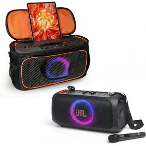 حقيبة حمل متوافقة مع مكبر صوت JBL PartyBox On The Go، حقيبة تخزين للسفر تناسب مكبر صوت JBL PartyBox On-The-Go الأساسي للحفلات المحمولة وميكروفون لاسلكي (حقيبة فقط، بدون حزام كتف) in Kuwait