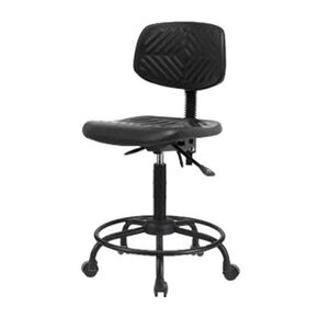 Thomas ECOM PHBCH-RT-T1-A1-RG Polyurethane High Bench Height Chair with Round Tube Base and Tilt, Adjustable Arm, Glides in Kuwait