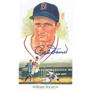 Athlon Sports CTBL-024529 Bobby Doerr موقّع عام 1989، البطاقة البريدية للاحتفال ببوسطن ريد سوكس بيريز ستيل، الصورة رقم 13- رقم الهولوغرام JSA رقم DD64317 in Kuwait