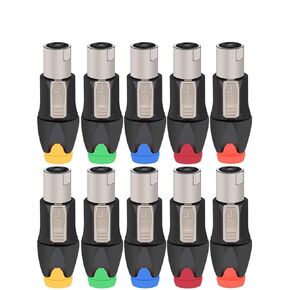 10Pcs Powercon Connector 4 pins 20A 250V Male Plug for Speaker Electric Drill LED Screen Stage Lighting Power Connecting(Orange) in Saudi Arabia
