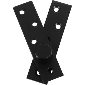 Holibanna الثقيلة الفولاذ المقاوم للصدأ 360 درجة للتدوير المفصلي المحوري المخفية للأبواب الخشبية الضيقة، ماتي أسود كبير غريب الأطوار الأجهزة الباب غير مرئية للاستخدام الصناعي والسكني in Kuwait