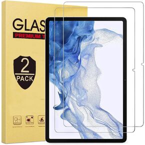 Screen Protector For Galaxy Tab S8 Plus/S7 Plus/S7 FE/S9 Plus 12.4 Inch 2021/2023, Tempered Glass Film Guard For Samsung S8+ S7+ SM-X800/X806 Anti-Scratch 9H Hardness Bubble-free Clear in Kuwait