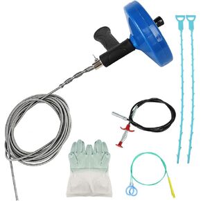 استنزاف ثعبان اوجير 33FT، اوجير السباكة للانسداد، وإزالة الشعر في حوض الحمام المطبخ، حوض الاستحمام، المرحاض، ثعبان أنبوب طويل للغاية مع أداة إزالة الشعر 1x، فرشاة تنظيف 2x ومزيل سدادة الصرف 2x in Kuwait