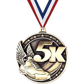 5K Medals, 2" Gold 5K Running Medal Award with Free Custom Engraving Prime in Kuwait