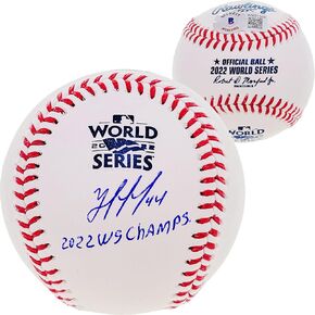 يوردان ألفاريز موقع رسميًا 2022 World Series M.L.B Baseball Astros "2022 WS Champs" Beckett BAS Witness in Kuwait