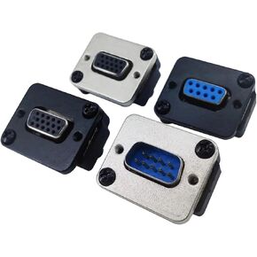 DB15 أنثى إلى موصل سالب VGA لوحة المقبس تثبيت DB9 1 قطعة (رمادي داكن) in Kuwait