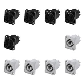 10 قطعة/الوحدة أسود/أبيض موصل التيار المتردد الإدخال/الإخراج LED مرحلة الطاقة التوصيل (10xM 10xF) in Kuwait