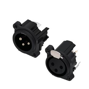 10 قطعة/الوحدة 3 دبوس XLR لوحة جبل أنثى جاك/ذكر التوصيل مستقيم الهيكل 3 أقطاب XLR المقبس ميكروفون محطة (C1007x10) in Kuwait