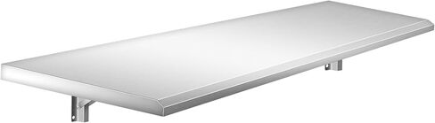 رف امتياز 72 بوصة طول × 12 بوصة عرض، حامل رف طعام منسدل من الفولاذ المقاوم للصدأ قابل للطي لتقديم الطعام لنافذة الامتياز، طاولة عمل الشواء، المطعم in Kuwait