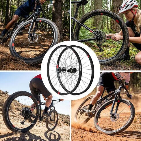 مجموعة عجلات الدراجة الجبلية مقاس 27.5 بوصة/29 بوصة، حافة من سبائك الألومنيوم خفيفة الوزن 32 ساعة، عجلات أمامية 15 * 110 مم خلفية 12 * 148 مم، مجموعة عجلات MTB بفرامل قرصية 8/9/10/11 in Kuwait