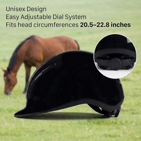 خوذة الفروسية من فيليبي، خوذة ركوب الخيل للنساء، مقاس قابل للتعديل M 20.5-22.8 بوصة، أسود فضي، لونين in Kuwait