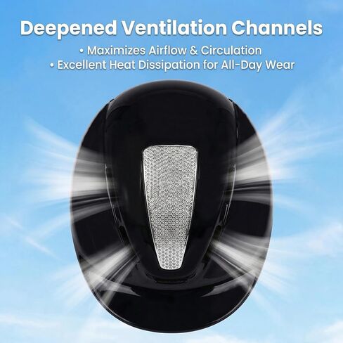 خوذة الفروسية من فيليبي، خوذة ركوب الخيل للنساء، مقاس قابل للتعديل M 20.5-22.8 بوصة، أسود فضي، لونين in Kuwait