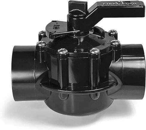 Fibropool Swimming Pool Inline Diverter Valve - 1 1/2 بوصة - 2 طريقة Posi-Seal وصمام استبدال غير تشحيم لحمامات السباحة والمنتجعات الصحية، صمام انزلاقي مغلق، ختم PTFE، جسم CPVC، سخانات، أنظمة الكلور والملح in Kuwait