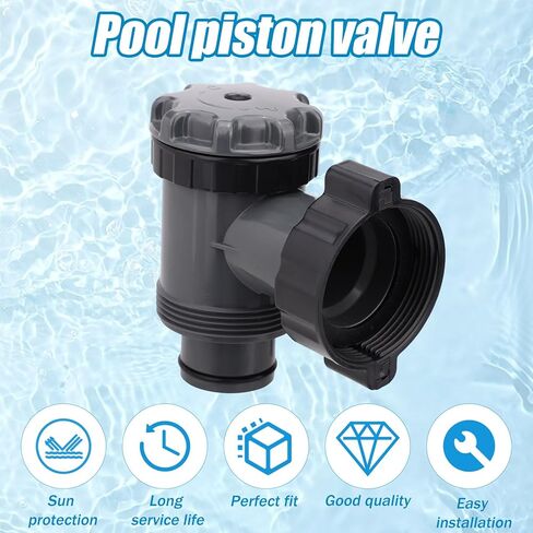 استبدال صمام غطاس حمام السباحة المتوافق مع Intex، قطع غيار صمام ABS الأسود المتوافقة مع مضخات فلتر 1500/2500/4000 GPH in Kuwait