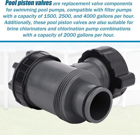 استبدال صمام غطاس حمام السباحة المتوافق مع Intex، قطع غيار صمام ABS الأسود المتوافقة مع مضخات فلتر 1500/2500/4000 GPH in Kuwait