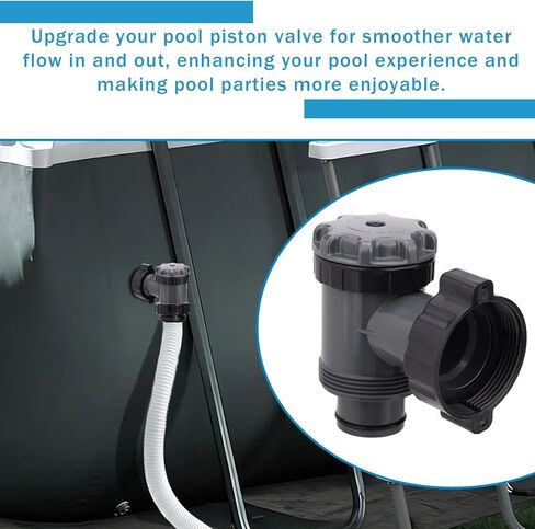 استبدال صمام غطاس حمام السباحة المتوافق مع Intex، قطع غيار صمام ABS الأسود المتوافقة مع مضخات فلتر 1500/2500/4000 GPH in Kuwait