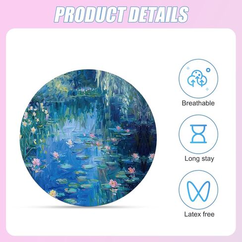 XIHIRCD 10 قطع من أغطية أجهزة الاستشعار لـ Libre 2 أو 3، مقاومة للماء والعرق CGM Overpatch تصميم زنبق الماء للشاشة القابلة للتنفس، ملصقات لاصقة (5 أنماط) in Saudi Arabia