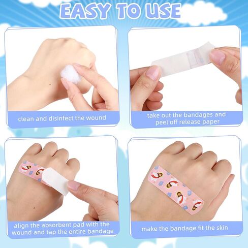 Aurelema 400 Pcs Jesus Bandages Bulk for Boo-Boos Cartoon Adhesive Bandages God Bless You Self-Adhesive Bandages Pack After Little Scrapes Waterproof Breathable in Saudi Arabia