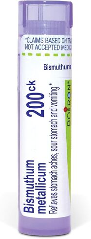 Boiron Bismuthum Metallicum 200CK الطب المثلي لآلام المعدة والمعدة الحامضة والقيء - 80 حبة in Kuwait