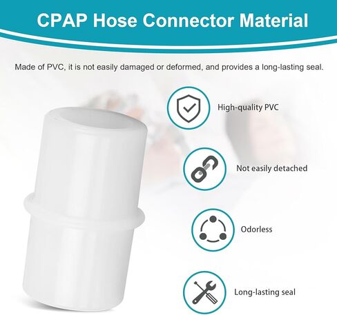 CPAP Hose Connector, 15mm ID x 22mm OD CPAP Hose Coupler for Connecting Standard 22mm Tubing, CPAP Hose Fittings (2 Pack) in Saudi Arabia