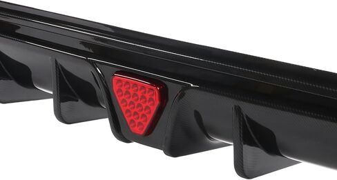 FREEMOTOR802 Rear Diffuser W/Side Aprons & LED Brake Light, Fits 2022-2024 Honda Civic Sport LX EX-L Hatchback, Matte Black PP 3PCS Rear Bumper Molding Lower Lip Splitter Spoiler Canards Guard in Saudi Arabia