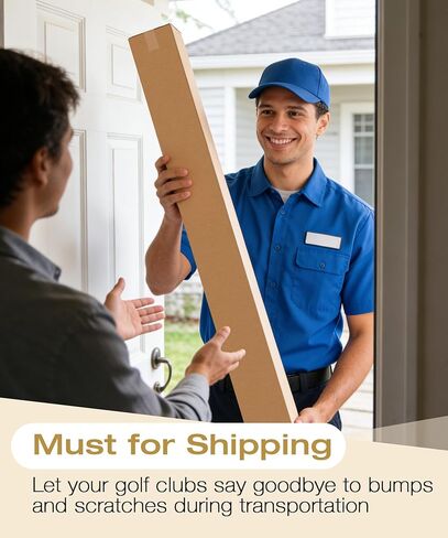 Magicheap 5 عبوات من صناديق شحن نادي الجولف، صندوق نادي الجولف من الورق المقوى المموج بطول 48x4x4 بوصة للشحن وتغليف البريد المتحرك in Kuwait