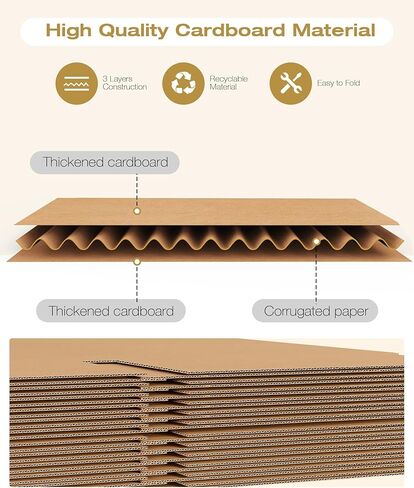 Magicheap 5 عبوات من صناديق شحن نادي الجولف، صندوق نادي الجولف من الورق المقوى المموج بطول 48x4x4 بوصة للشحن وتغليف البريد المتحرك in Kuwait