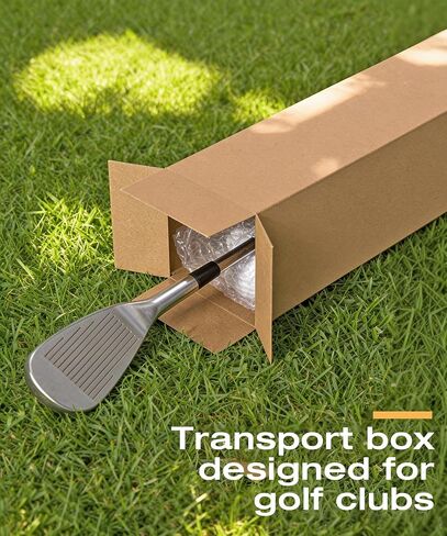 Magicheap 5 عبوات من صناديق شحن نادي الجولف، صندوق نادي الجولف من الورق المقوى المموج بطول 48x4x4 بوصة للشحن وتغليف البريد المتحرك in Kuwait