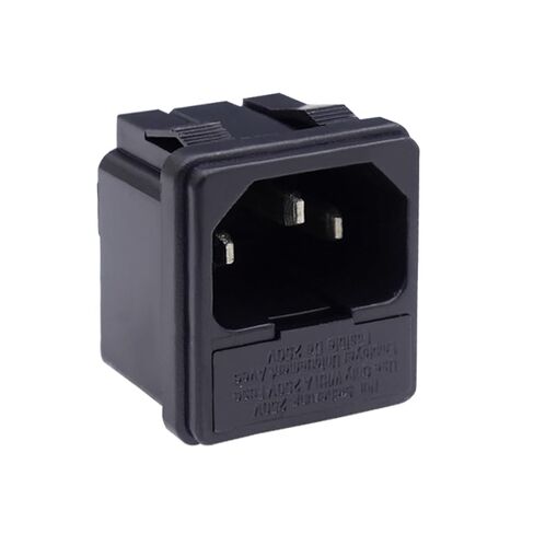 Power Socket with Fuse 2 Copper AC Socket Computer Socket AC-03 AC pin Male Socket in Saudi Arabia