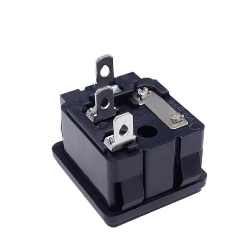 Power Socket with Fuse 2 Copper AC Socket Computer Socket AC-03 AC pin Male Socket in Saudi Arabia