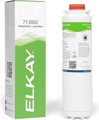 Elkay حقيقية WaterSentry 71300C PFOA/PFOS (PFAS) + الرصاص + مرشح معتمد من NSF/ANSI (حشو الزجاجات المحسن)، عدد 1 in Kuwait