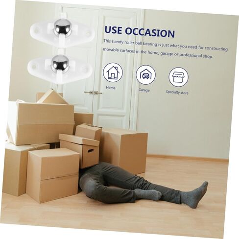 Yardwe 8 ​​قطع بكرات نقل كروية فولاذية 360 درجة عجلات دوارة عالمية مع محامل كروية دوارة للأثاث والتعامل مع المواد in Saudi Arabia