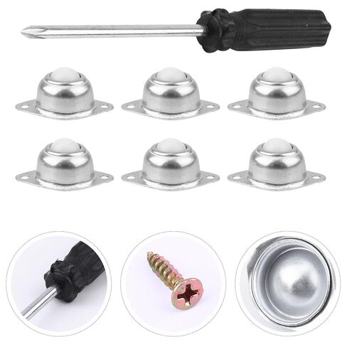 minkissy 7pcs Nylon Ball Caster Wheels 360 Degree Swivel Chair Replacement Casters with Screws and Screwdriver for Office Chairs and Robots in Saudi Arabia