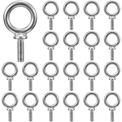 Hicarer 20 Pack Lifting Ring Shoulder Eye Bolt 3/8"-16 x 1 Machinery Shoulder Eyebolts 304 Stainless Steel Threaded Nut Fastener in Saudi Arabia