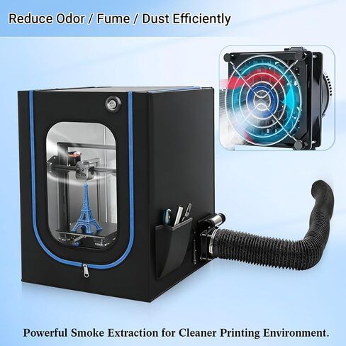 Baquler Fan Fume Extraction Kit for 3D Printer Enclosure 4000 RPM High-Efficiency Ventilation Low Noise Fan with Exhaust Pipe Flange Mesh Cover for Air Circulation Odors Smoke Harmful Particle Dust in Saudi Arabia