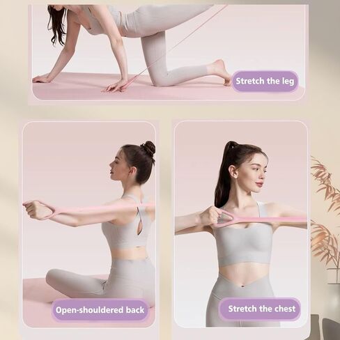 Figure 8 Fitness Resistance Band, Arm,Back Training Elastic Ropes, Workout Chest Arm and Shoulder Stretch Bands, Exercise Bands for Yoga, Pilates,Physical Therapy,Stretching in Saudi Arabia